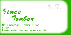 vince tombor business card